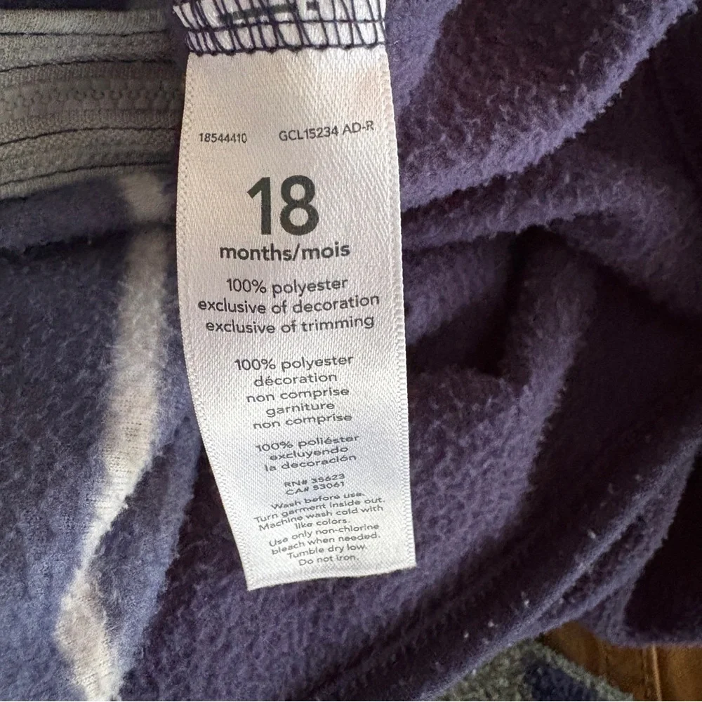 Carters Navy Striped Fleece Vest 18m